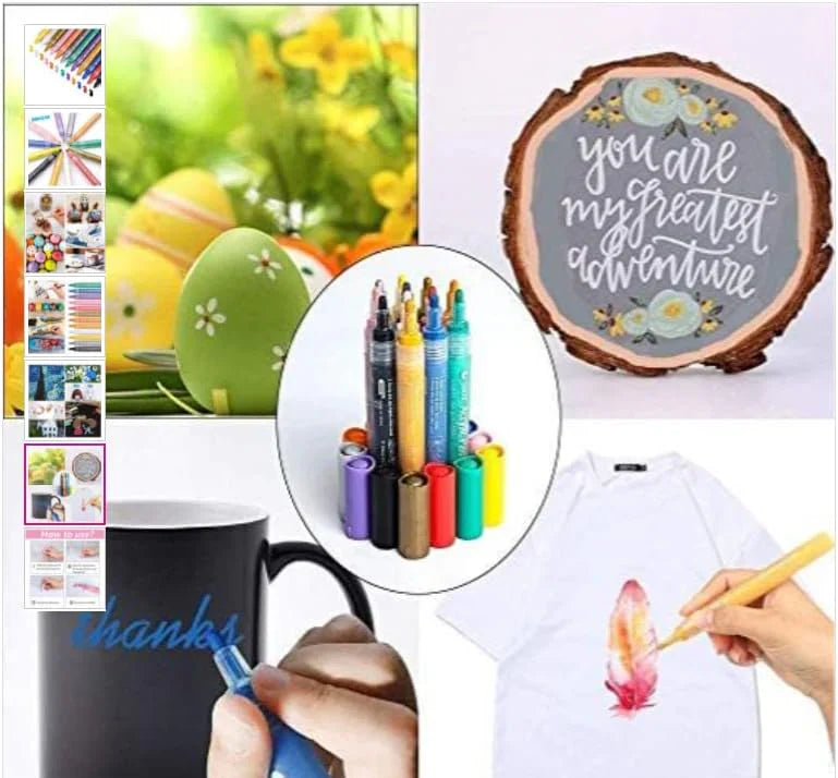 12 Pcs Acrylic Paint Markers