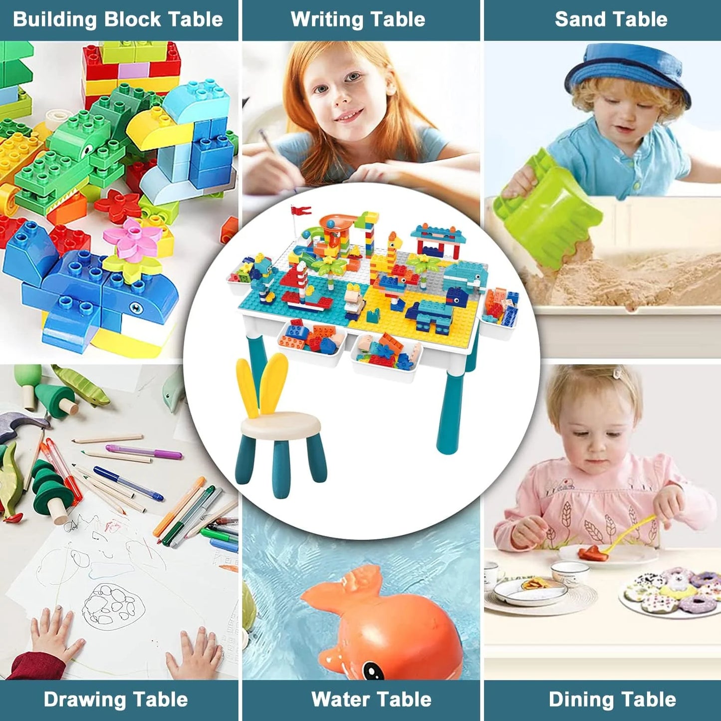 Blocks Creative Building Blocks Table + CHAIR