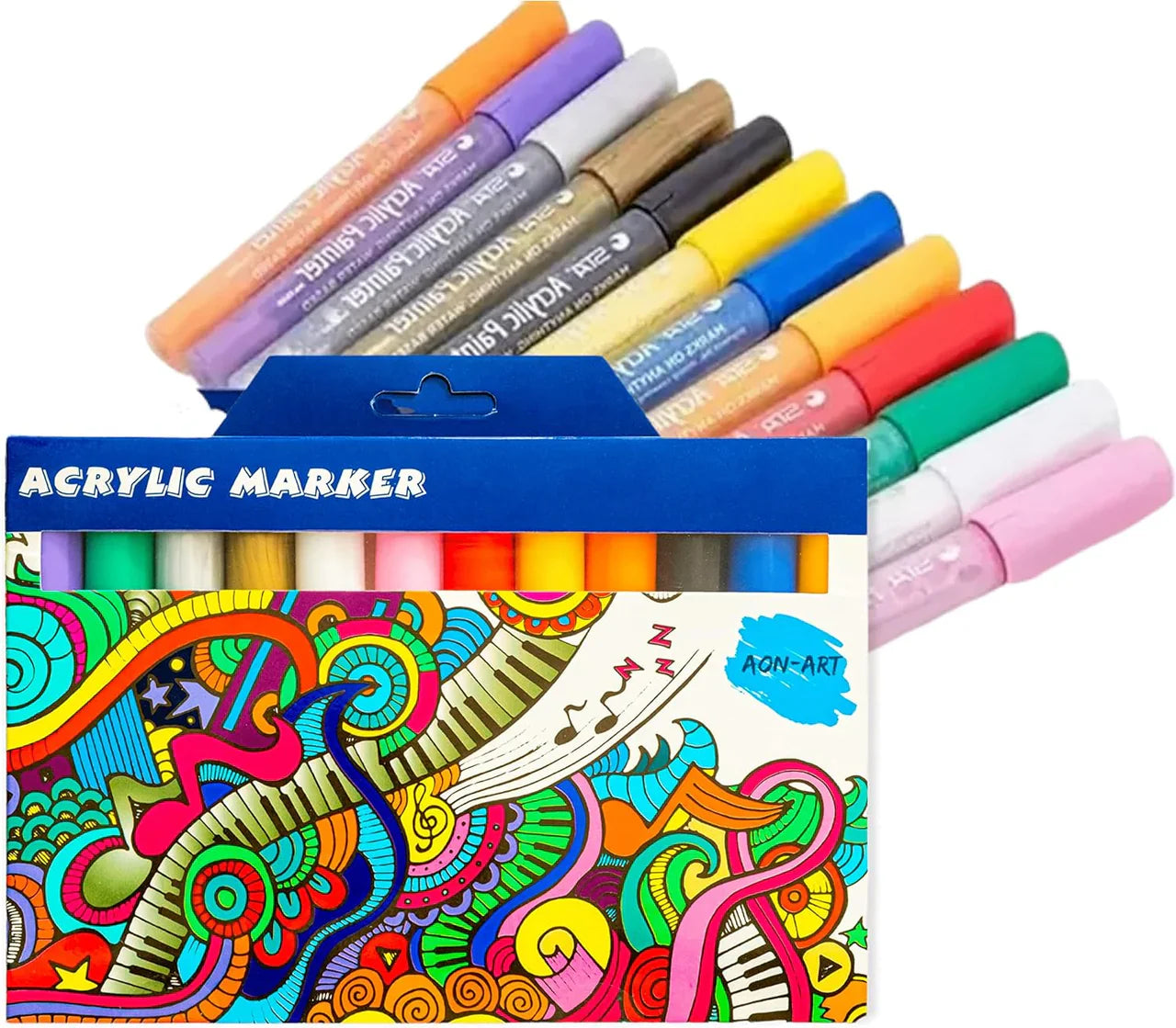 12 Pcs Acrylic Paint Markers