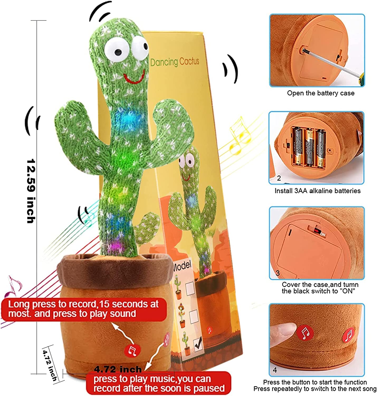 Dancing Cactus Toy, Gift For Your Baby 👶