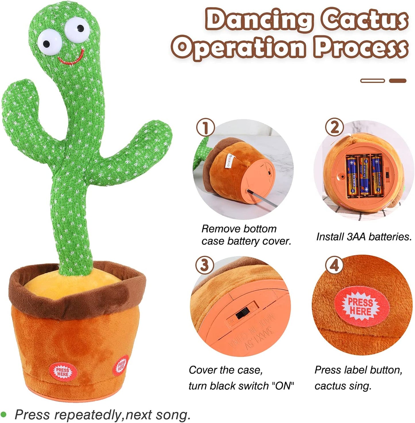 Dancing Cactus Toy, Gift For Your Baby 👶