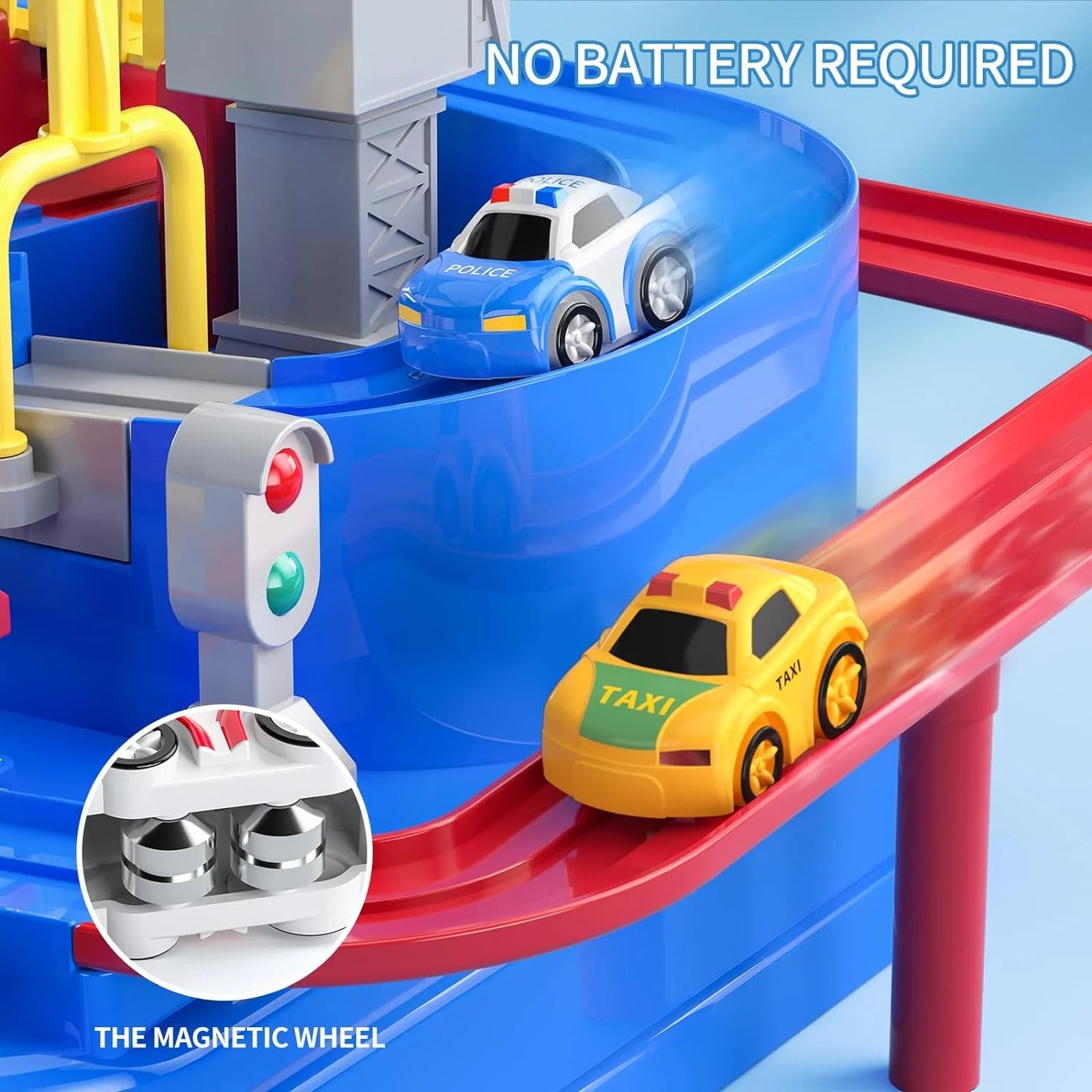 Traffic Adventure Toy Car Track Playset