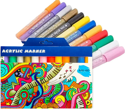 12 Pcs Acrylic Paint Markers
