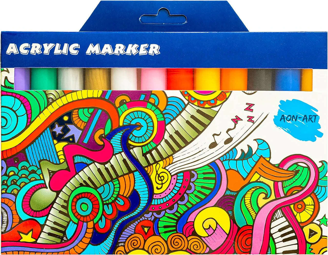 12 Pcs Acrylic Paint Markers