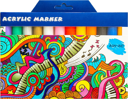 12 Pcs Acrylic Paint Markers