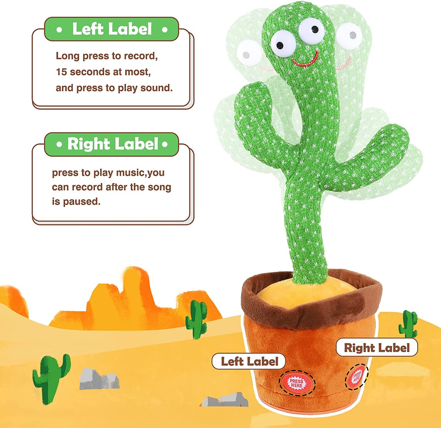 Dancing Cactus Toy, Gift For Your Baby 👶