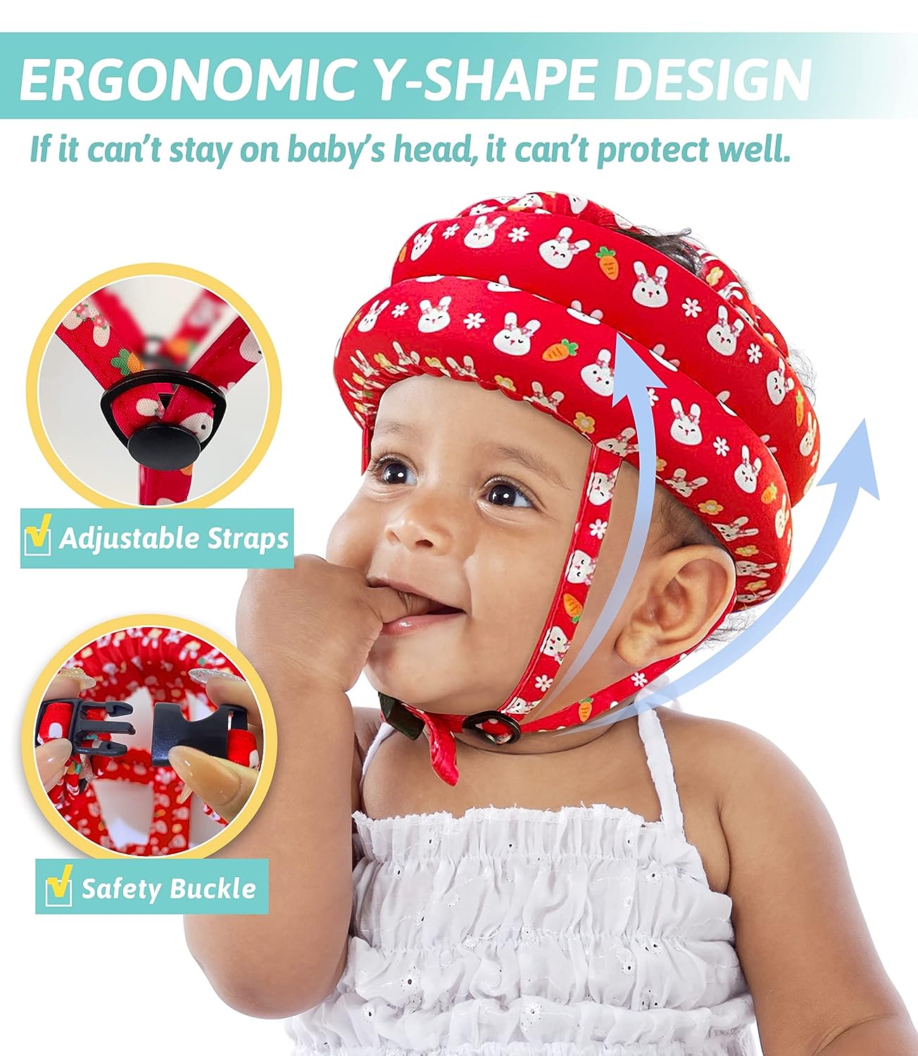 👼 Baby Helmet for Crawling Walking Baby Head Protector