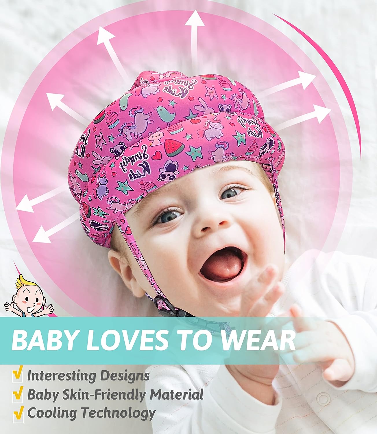 👼 Baby Helmet for Crawling Walking Baby Head Protector