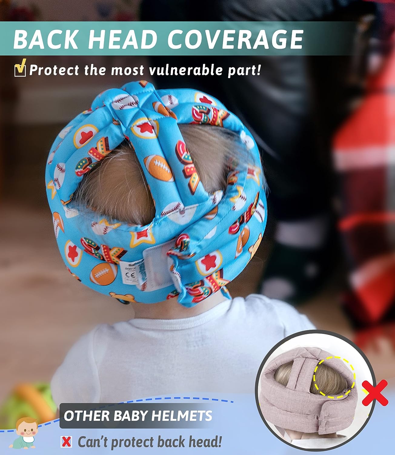 👼 Baby Helmet for Crawling Walking Baby Head Protector