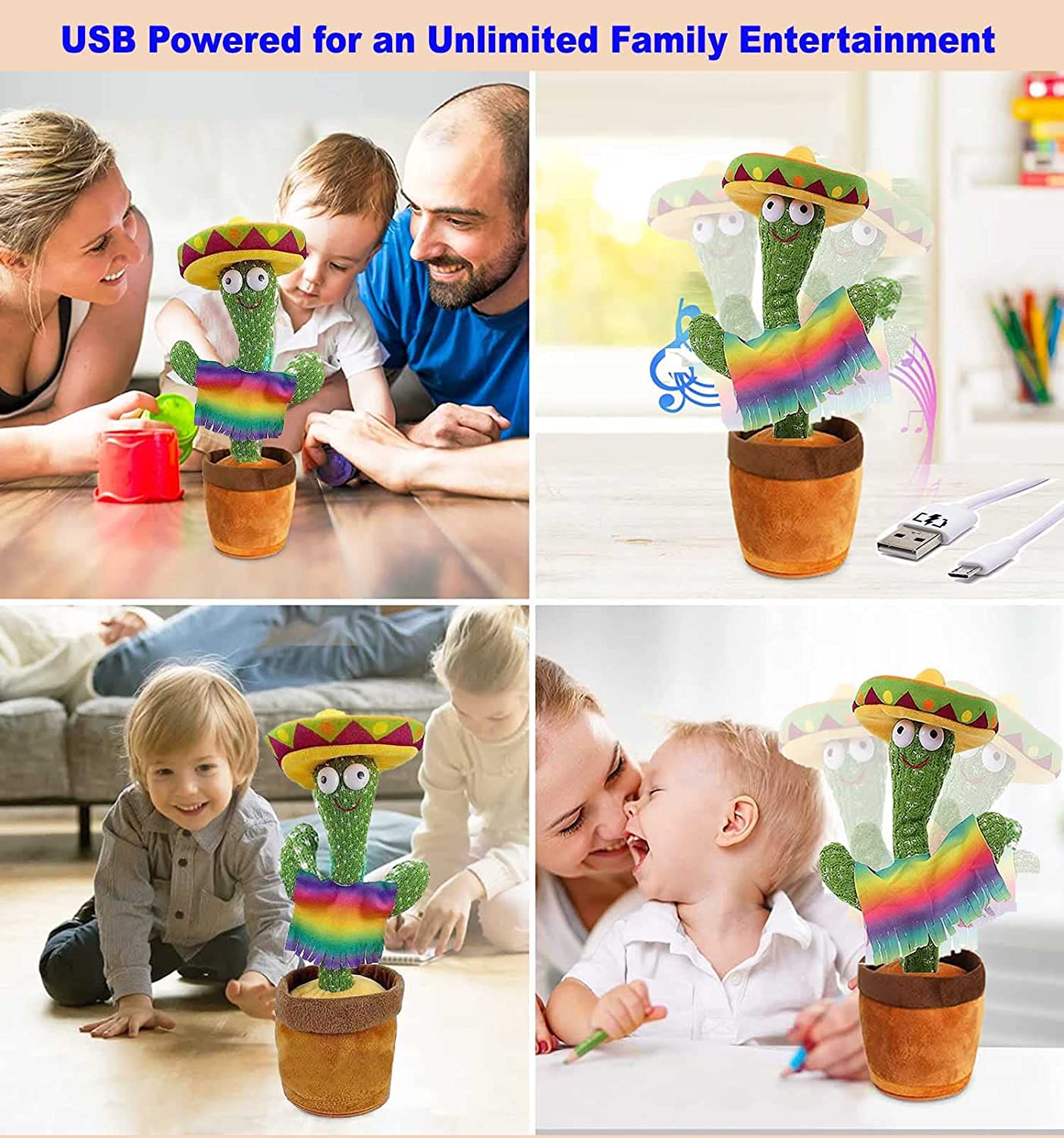 Dancing Cactus Toy, Gift For Your Baby 👶